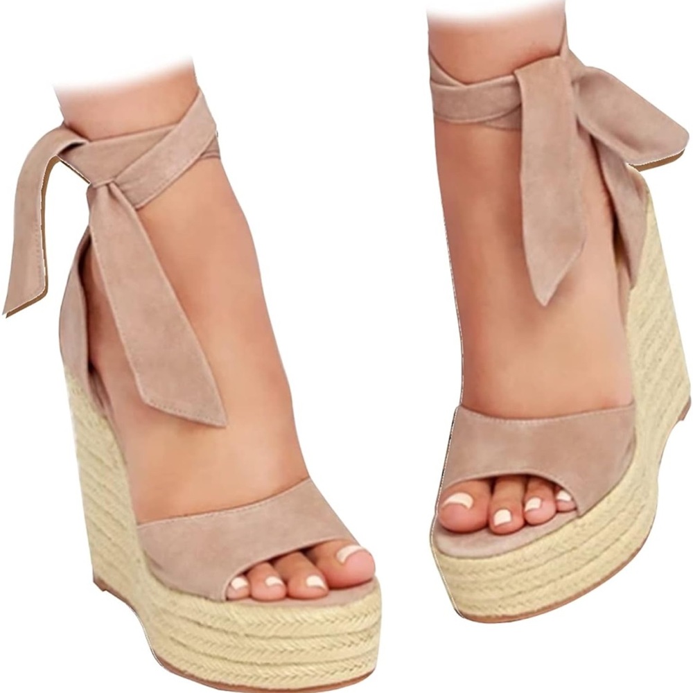 Women's Tan/BeigeEspadrille Wedge Heels